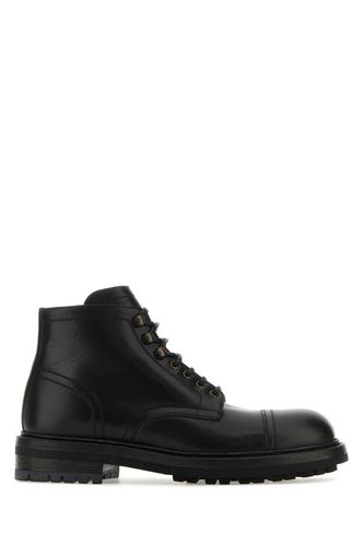 Black Leather Re-edition Ankle Boots - Dolce & Gabbana - Modalova