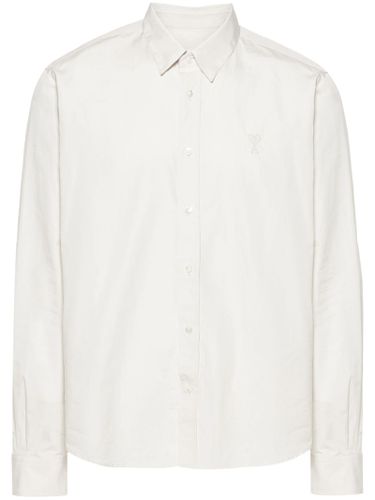 Tonal Ami De Coeur Shirt In Cotton Poplin - Ami Alexandre Mattiussi - Modalova