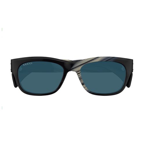 Gucci Gg1706s Linea Rivets 004 Black Beige Blue Sunglasses - Gucci Eyewear - Modalova