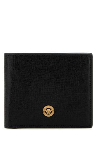 Black Leather Medusa Biggie Wallet - Versace - Modalova