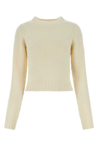 Ivory Wool Blend Sweater - Palm Angels - Modalova