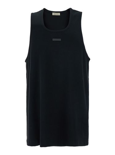 Sleeveless Tank Top With Logo Patch On The Front In Cotton Stretch Man - Fear of God - Modalova