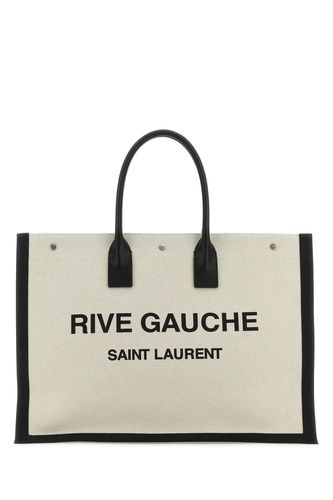 Sand Canvas Large Rive Gauche Shopping Bag - Saint Laurent - Modalova