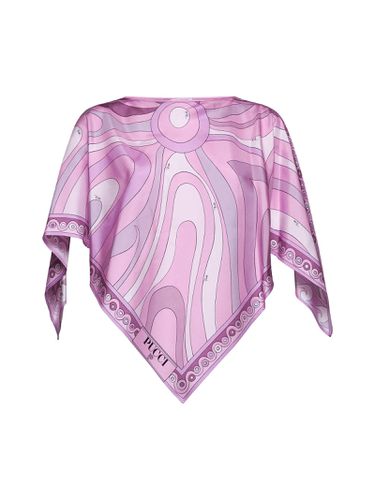 Marmo And Orchidee Print Silk Twill Top - Pucci - Modalova