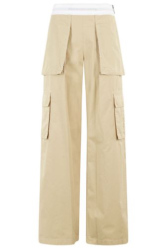 Mid Rise Cargo Rave Pant With Logo Elastic - Alexander Wang - Modalova