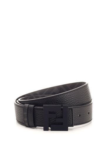 Fendi Black Leather Reversible Belt - Fendi - Modalova