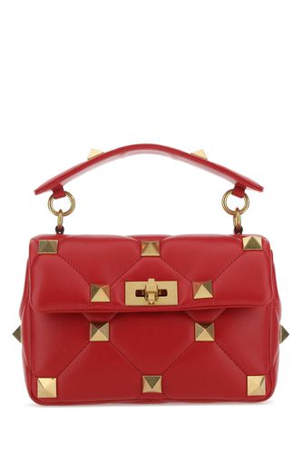 Red Nappa Leather Medium Roman Stud Handbag - Valentino Garavani - Modalova