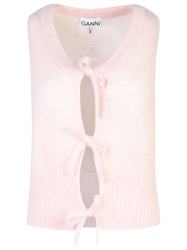 Ganni Pink Mohair Blend Vest - Ganni - Modalova