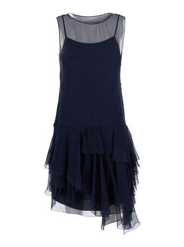 Dress With Thin Straps And Ruffles In Silk Woman - Alberta Ferretti - Modalova