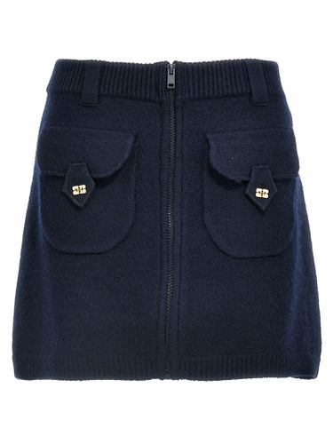 Ganni boiled Wool Mini Skirt - Ganni - Modalova