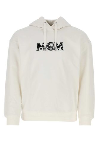 MCM Ivory Cotton Sweatshirt - MCM - Modalova