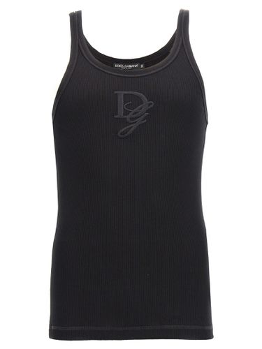 Logo Embroidery Tank Top - Dolce & Gabbana - Modalova