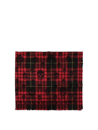 Alexander McQueen Skull Check Scarf - Alexander McQueen - Modalova