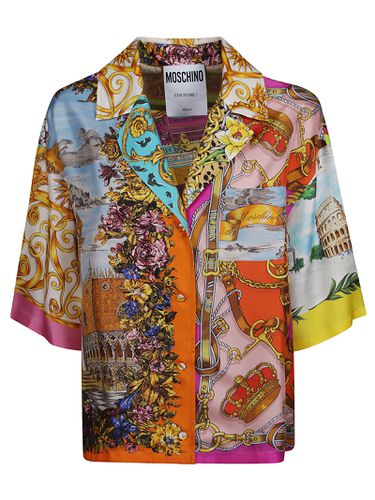 Moschino Oversized Printed Shirt - Moschino - Modalova