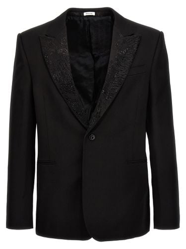 Embroidered Lapel Blazer Jacket - Alexander McQueen - Modalova