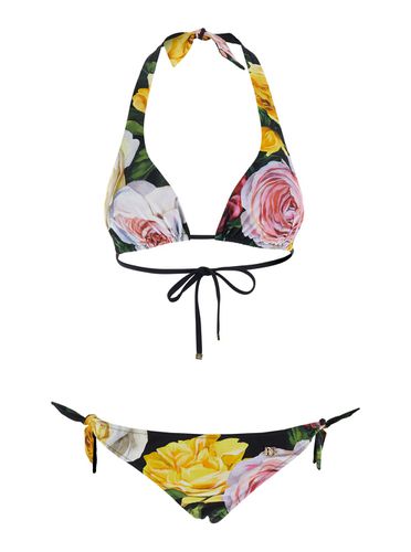 Peonie Pink Polyamide Blend Bikini - Dolce & Gabbana - Modalova