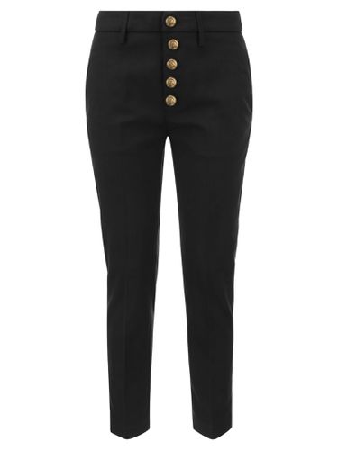 Carmen - Slim Gabardine Lyocell Trousers - Dondup - Modalova