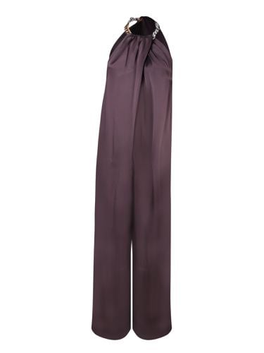 Chocolate Satin Halter Jumpsuit - Stella McCartney - Modalova