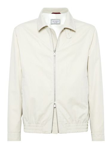 Jacket With Collar And Zip - Brunello Cucinelli - Modalova