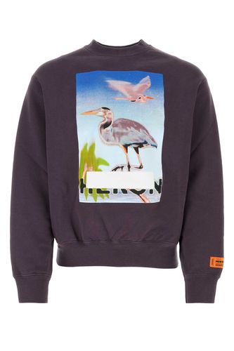 Purple Cotton Sweatshirt - HERON PRESTON - Modalova