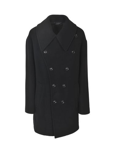 Double-breasted Long Pea Coat - Yohji Yamamoto - Modalova