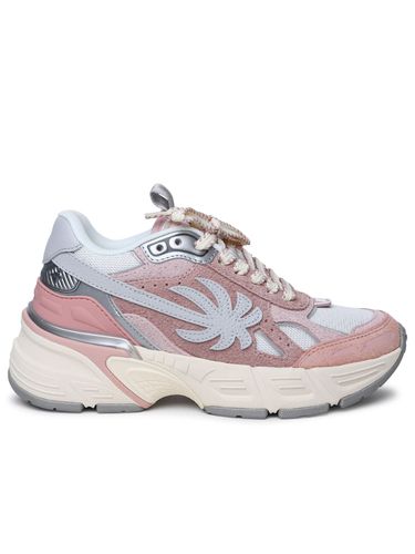 Pa 4 Pink Leather Blend Sneakers - Palm Angels - Modalova