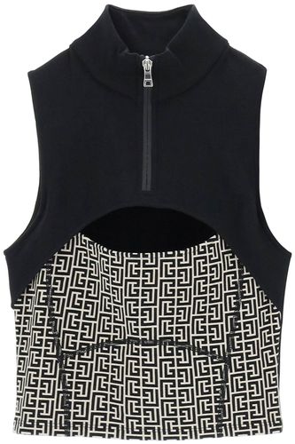 Balmain Monogram Sports Cropped Top - Balmain - Modalova