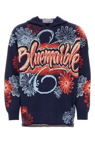 Embroidered Cotton Blend Sweater - Bluemarble - Modalova