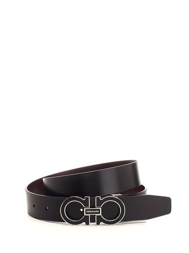 Reversible And Adjustable Gancini Belt - Ferragamo - Modalova