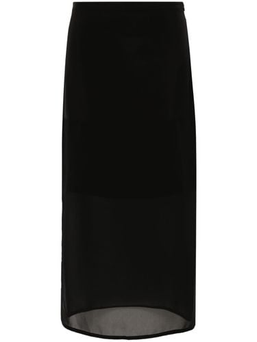 Semi-sheer Panel Midi Skirt - SportMax - Modalova