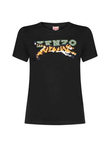 Kenzo Pixel Logo T-shirt - Kenzo - Modalova