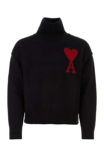 Black Wool Oversize Sweater - Ami Alexandre Mattiussi - Modalova