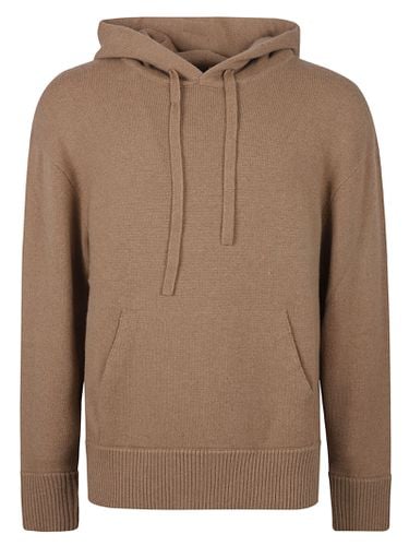 Drawstring Hood Plain Ribbed Hoodie - Zegna - Modalova