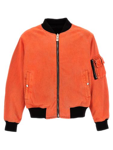 Nylon Reversible Denim Bomber Jacket - Givenchy - Modalova