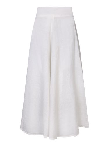 Butter-colored Long Linen Skirt - 120% Lino - Modalova