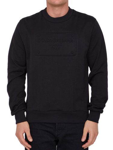Dg Logo Embossed Technical Jersey Sweatshirt - Dolce & Gabbana - Modalova