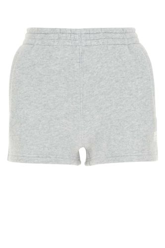 Melange Grey Cotton Blend Shorts - T by Alexander Wang - Modalova