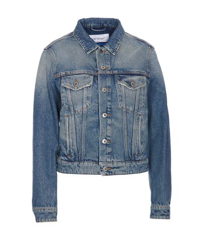 Off-White Denim Regular Jacket - Off-White - Modalova