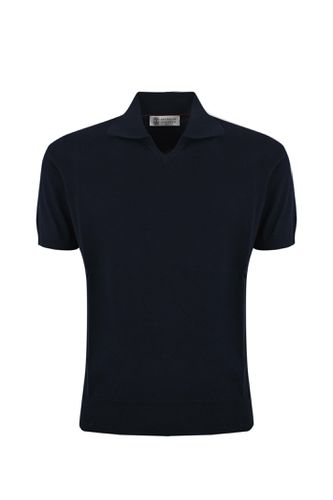 Linen Blend Polo Shirt - Brunello Cucinelli - Modalova