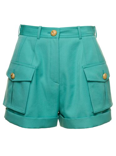 High-waisted Cargo Pockets Shorts - Balmain - Modalova