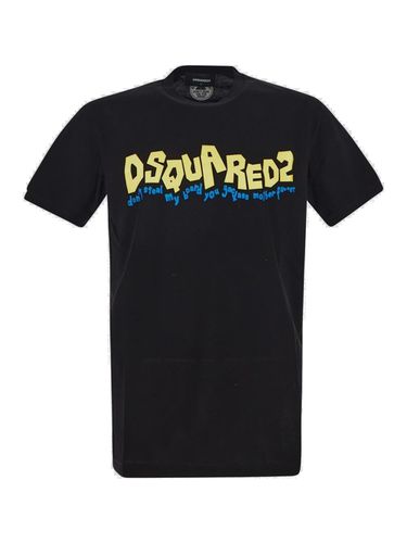 D2 Waving Logo Crewneck T-shirt - Dsquared2 - Modalova