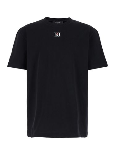 Crewneck T-shirt With Logo Detail On The Front In Cotton Man - Dsquared2 - Modalova