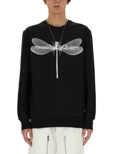 Dragonfly Logo Sweatshirt - Alexander McQueen - Modalova