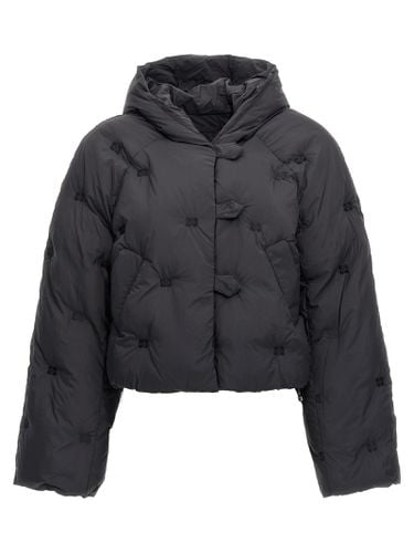 Nylon Tech Puffer Short Down Jacket - Ganni - Modalova