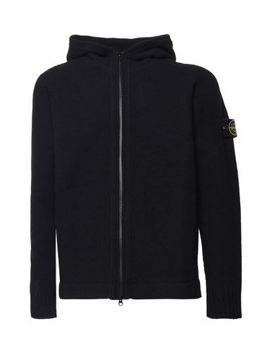 Logo Patch Zipped Hooded Cardigan - Stone Island - Modalova