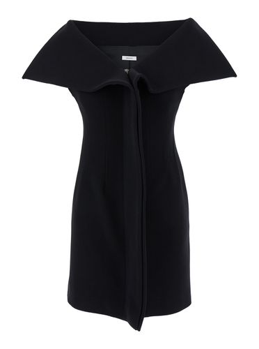 Short Dress With Bardot Neckline In Wool Blend Stretch Woman - Ferragamo - Modalova