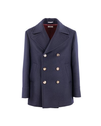 Brunello Cucinelli Coats Blue - Brunello Cucinelli - Modalova