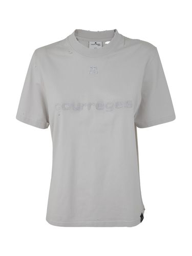 Distressed Dry Jersey T-shirt - Courrèges - Modalova