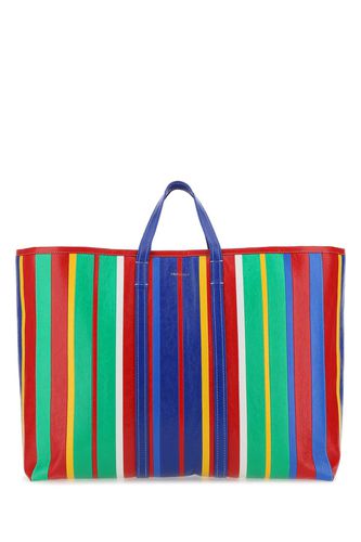 Multicolor Leather Large Barber Shopping Bag - Balenciaga - Modalova