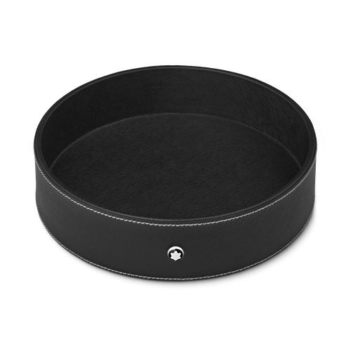 Grand Plateau de Bureau Rond en Cuir Sartorial - MB133160 - Plateaux - MONTBLANC - Modalova